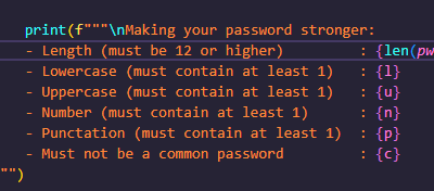 Explaining a Python Password Strength Checker (with 2 revisions along the way)